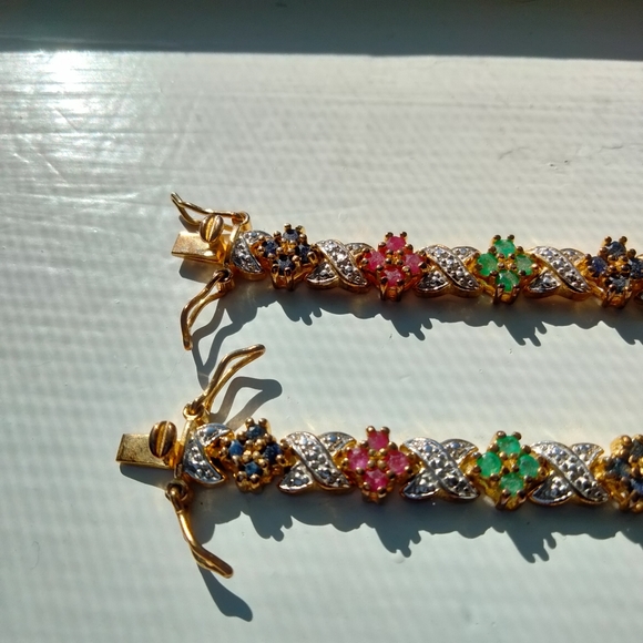 Gemstone Bracelet x 2, with tiny Diamond accents, from Macy's - Picture 10 of 10